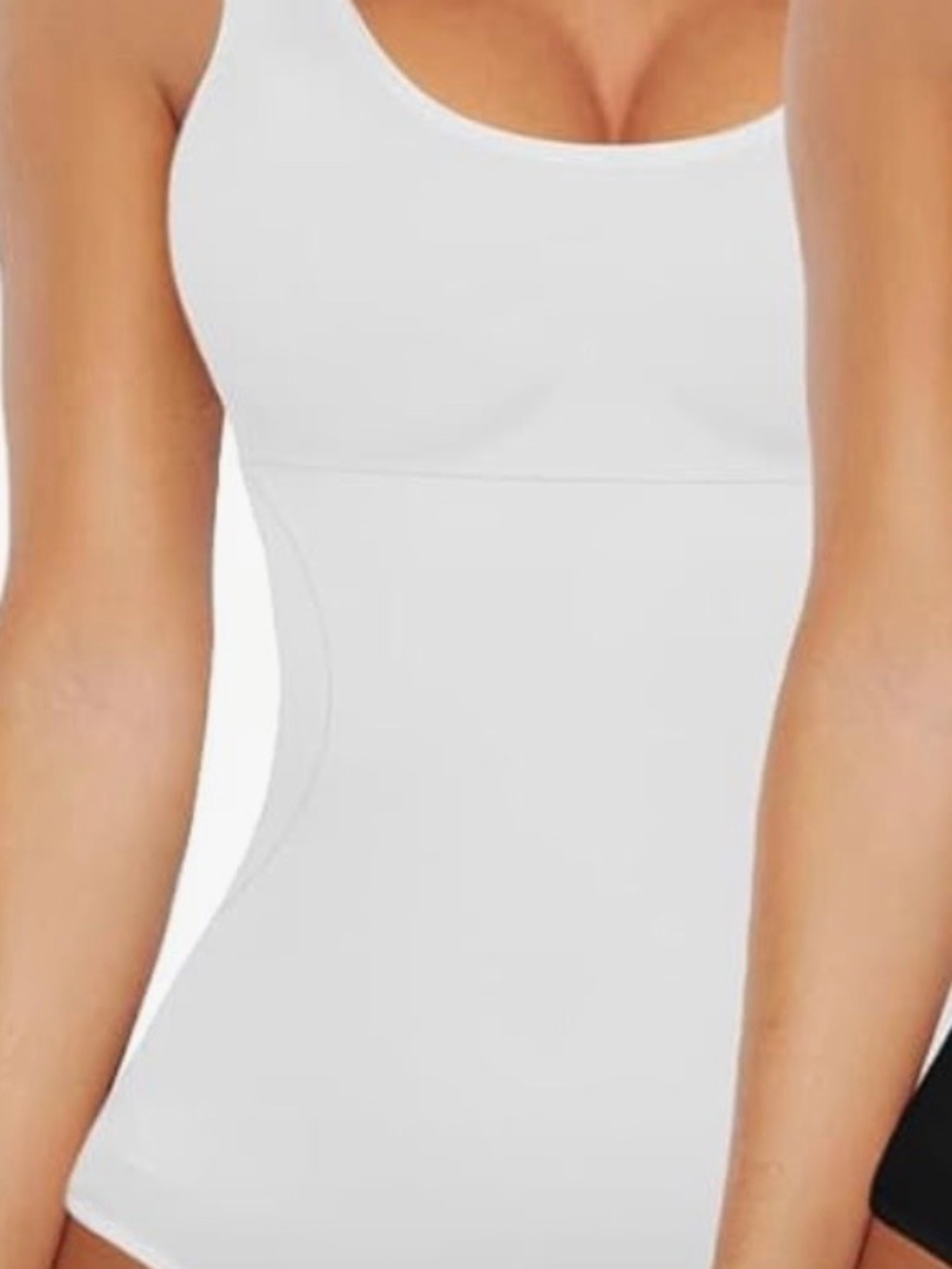 VVX Women Seamless Tummy Control Bodysuit White M/L Medium Compression